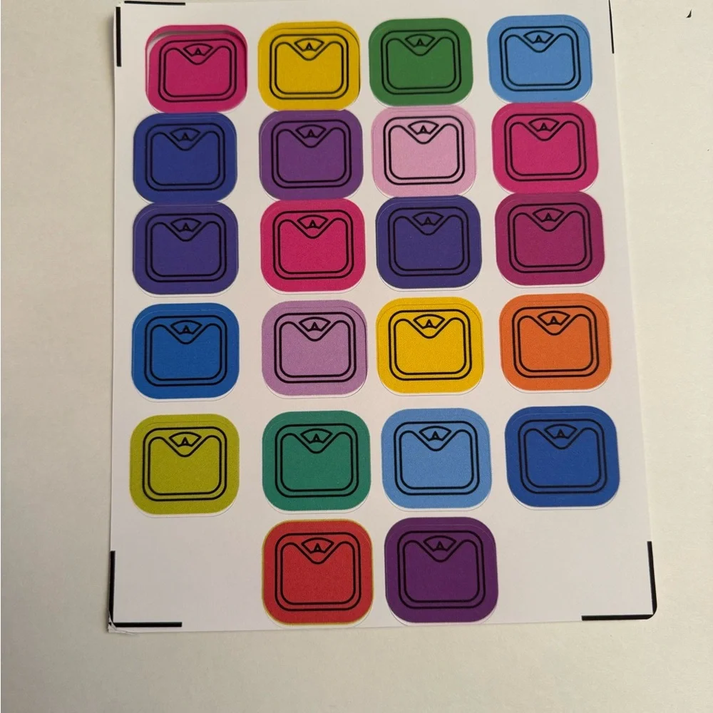 Weight Tracker Stickers - Scales Log Four (4) Pages - 88 Stickers Total - new